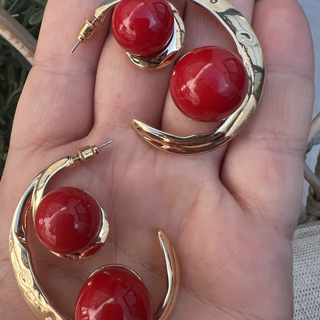Red cherry küpe
