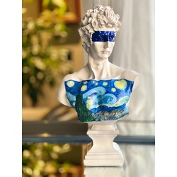 Design David Büst - Yıldızlı Gece Tablosu