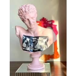 Guernica by Picasso on Hermes Bust