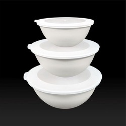 LUNAR 3'LÜ SET KAPAKLI KASE