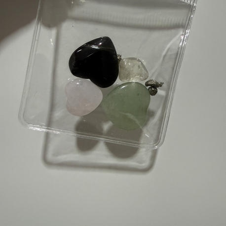 Obsidyen-Aventurin-Pembe Kuvars-Sitrin-Pirit
