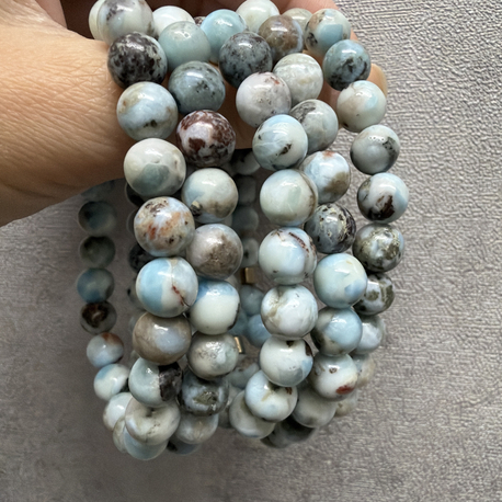 Atlantis Larimar 8 mm Bileklik - Kendini İfade Et