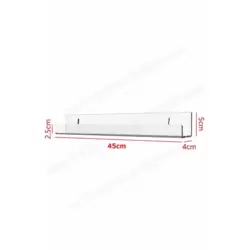Oje Duvar Rafı 45cm (YANLARI KAPALI)