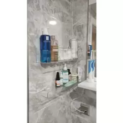 Banyo Düzenleyici Pleksi Raf 40 cm x 10 cm