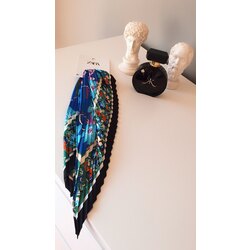 Zara Mavi Çiçek Fular 