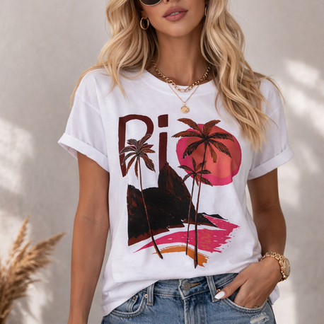 Farm rio , rio baskılı beyaz tshirt 