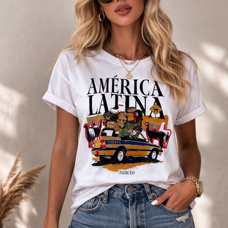 Farm rio larina america baskılı tshirt 