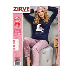 DP GİYİM - Polarlı Kışlık Pijama Takımı (GÖZ BANDI HEDİYELİ)