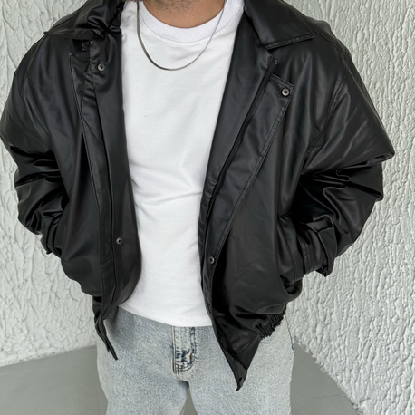 OVERSİZE DERİ MONT 