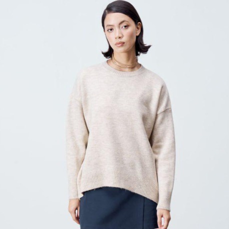 Bej Melanj Oversize Triko Kazak