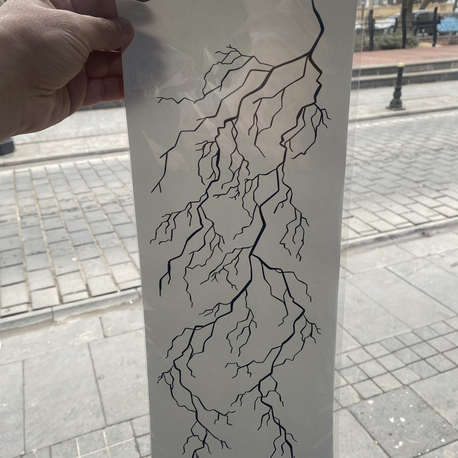 Kol kaplama Yıldırım-şimşek 48 × 17 cm