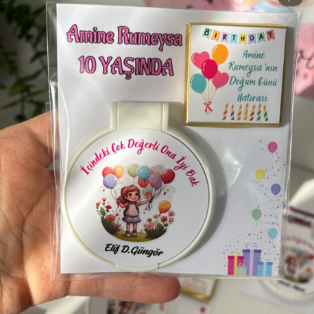 Ayna ve madlen çikolatalı set