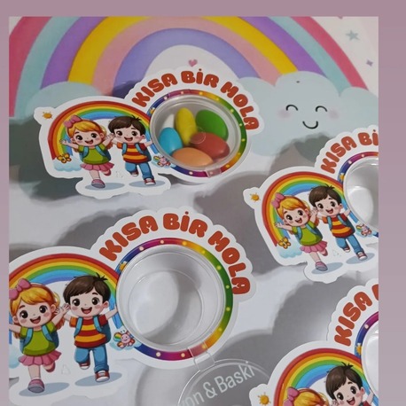 Karne hediyesi kisa bir mola yazili seker kutusu