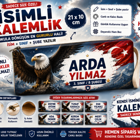 İsimli Kişiye Özel Kalemlik – 21x10 cm