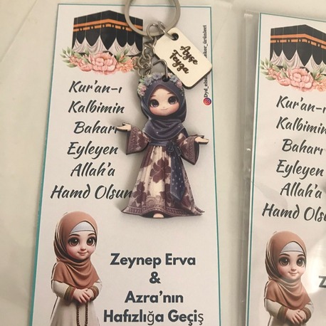 hatim hediyesi ahşap anahtarlık