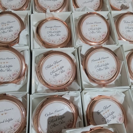 Bronz renk metal CEP aynasi