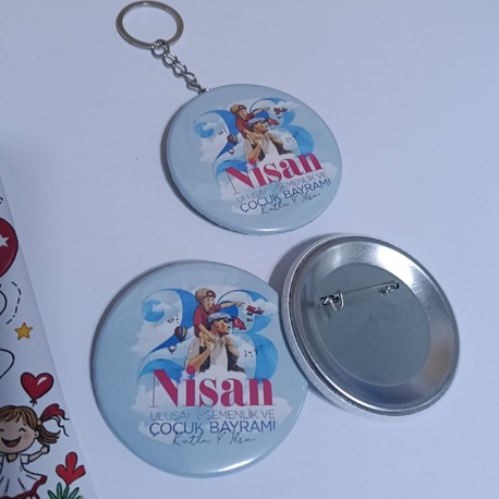 23 Nisan anahtarlik+Rozet set