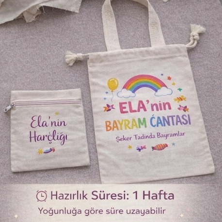 Kisiye ozel bayram set canta cuzdan