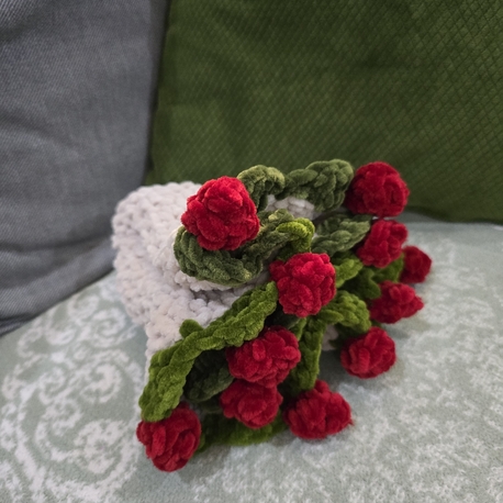 mini yumoş örgü buket