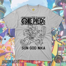 One Piece Monkey D. Luffy Sun God Nika Beyaz Oversize Unisex T-Shirt