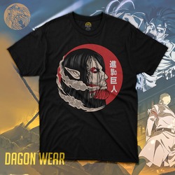 Attack on Titan Colossus Titan Oversize Siyah Tişört