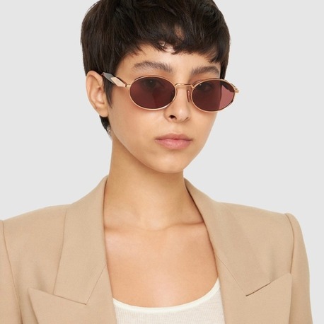 PRADA PR65ZS ZVN09T 55*20*140 Pale Gold Light Purple Brown Gözlük