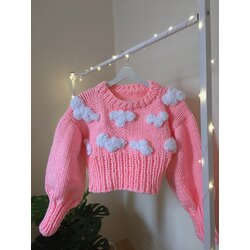 Pembe Bulut Crop Kazak ♡