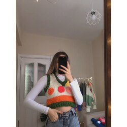 Renkli Pon Pon Süveter ♡