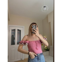 Pembe Madonna Yaka Crop♡