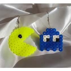 Pacman Hama Boncuk Küpe