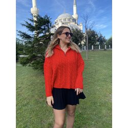KIRMIZI TRİKO KAZAK