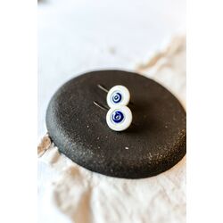 Cobalt blue Porcelain Earrings