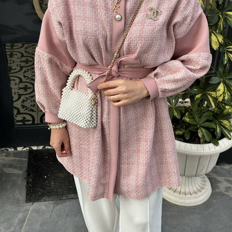 Pembe sindy ceket 