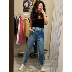 Çift kemerli jean