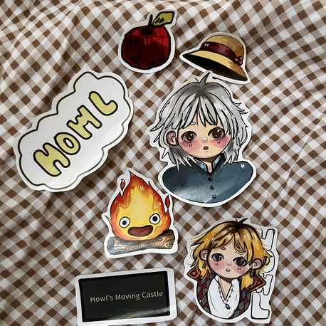 Moving castle sticker seti 