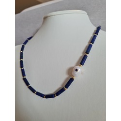 Lapis İnci Kolye