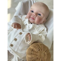 Müslin ve Pamuk karışık Erkek Bebek Hastane Çıkış Seti