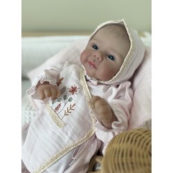 Müslin Kopenakili Kız Bebek Hastane Çıkış Seti