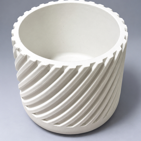Spiral Desenli Dekoratif Saksı & Mumluk 