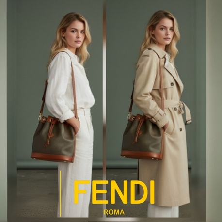 FENDİ Vıntage Monogram Bucket Bag