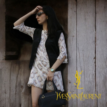 YVES SAİNT LAURENT Vintage Fitilli Kadife Yelek