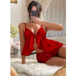 Somnia Kırmızı Şortlu Set