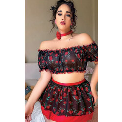 Büyük Beden Rose Fantezy Set