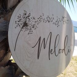 Müzik ve Doğa Ahşap Kapı Süsü 