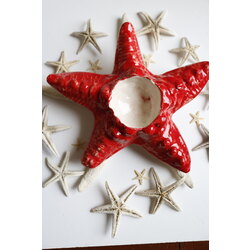 Kırmızı El Yapımı Seramik Tealight Mumluk