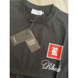 Rhude Siyah Baskı Tshirt