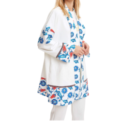 Çini Desenli Uzun Kollu Kimono
