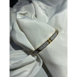 Taşlı cartier model çelik bileklik