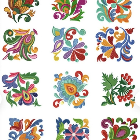 12'li renkli set -10x10 cm