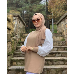 Kolları Gömlek Detaylı Sweat